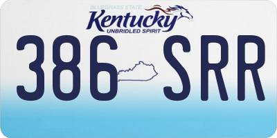 KY license plate 386SRR