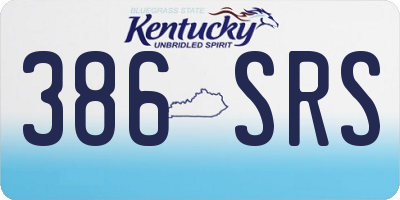 KY license plate 386SRS