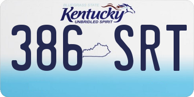 KY license plate 386SRT