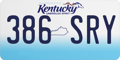 KY license plate 386SRY