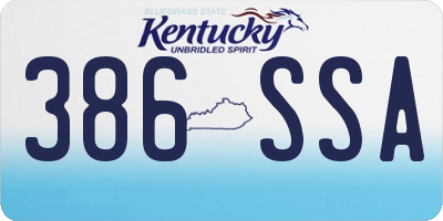 KY license plate 386SSA