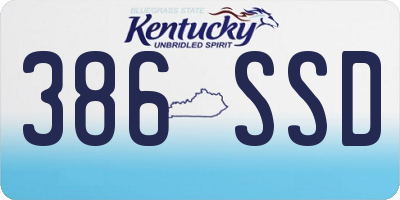 KY license plate 386SSD