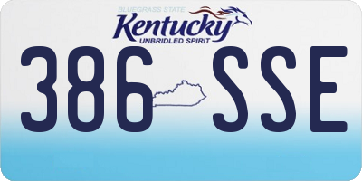 KY license plate 386SSE
