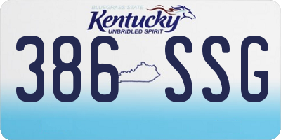 KY license plate 386SSG