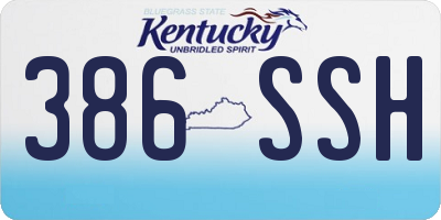KY license plate 386SSH