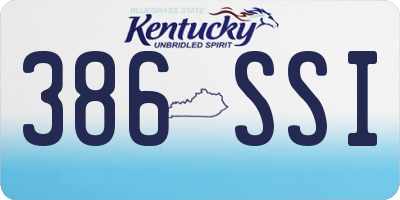 KY license plate 386SSI