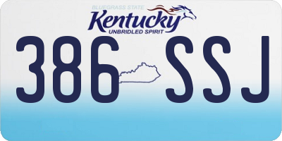 KY license plate 386SSJ