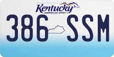 KY license plate 386SSM