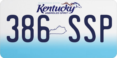 KY license plate 386SSP