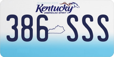 KY license plate 386SSS