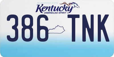 KY license plate 386TNK