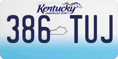KY license plate 386TUJ