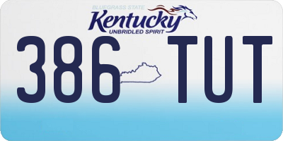 KY license plate 386TUT