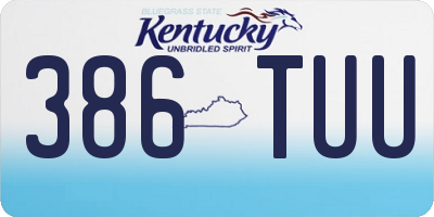 KY license plate 386TUU