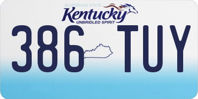 KY license plate 386TUY