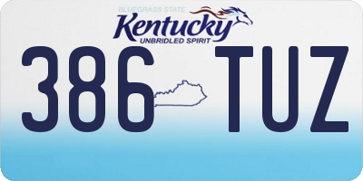KY license plate 386TUZ