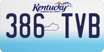 KY license plate 386TVB