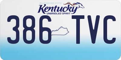 KY license plate 386TVC