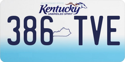 KY license plate 386TVE