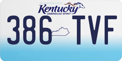 KY license plate 386TVF