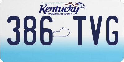 KY license plate 386TVG