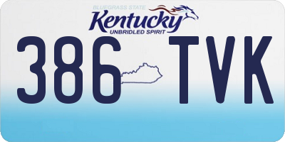 KY license plate 386TVK