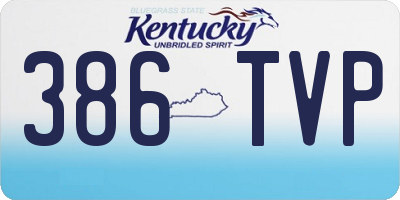 KY license plate 386TVP