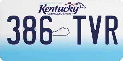 KY license plate 386TVR