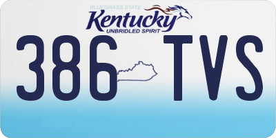 KY license plate 386TVS