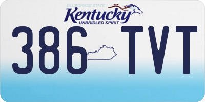 KY license plate 386TVT