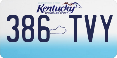 KY license plate 386TVY