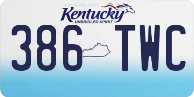 KY license plate 386TWC