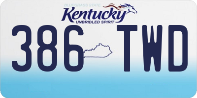 KY license plate 386TWD