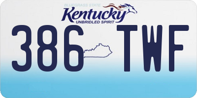 KY license plate 386TWF