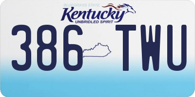 KY license plate 386TWU