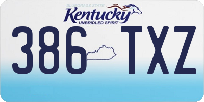 KY license plate 386TXZ
