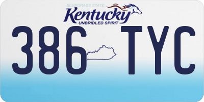 KY license plate 386TYC