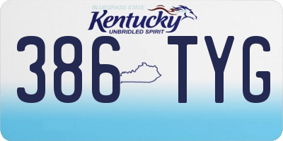 KY license plate 386TYG