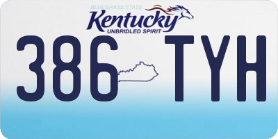 KY license plate 386TYH