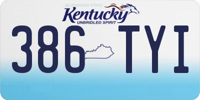 KY license plate 386TYI