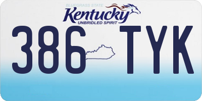 KY license plate 386TYK