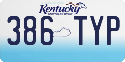KY license plate 386TYP