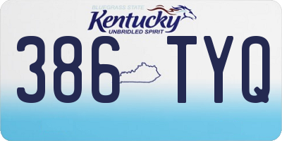 KY license plate 386TYQ