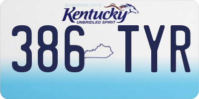 KY license plate 386TYR