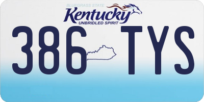 KY license plate 386TYS