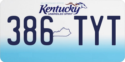 KY license plate 386TYT