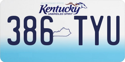 KY license plate 386TYU