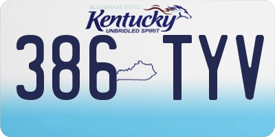 KY license plate 386TYV