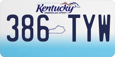 KY license plate 386TYW