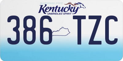 KY license plate 386TZC
